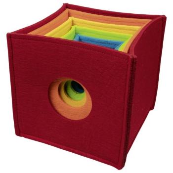 Stapelwürfel Regenbogen aus Filz